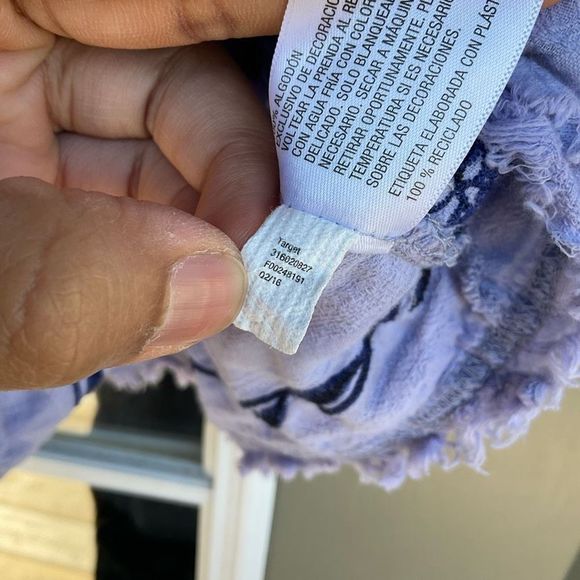 Knox Rose Blue 100% Cotton Sleeveless Raw Hem Floral Blouse Top Size 2XL XXL - Picture 7 of 7